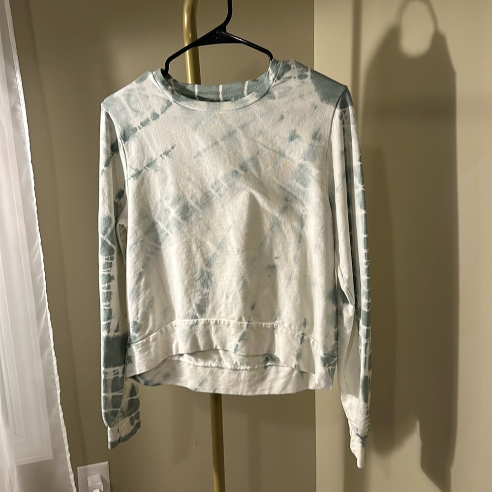 Spenglish brand white and green crew neck sweatshirt. Size S. Like new.